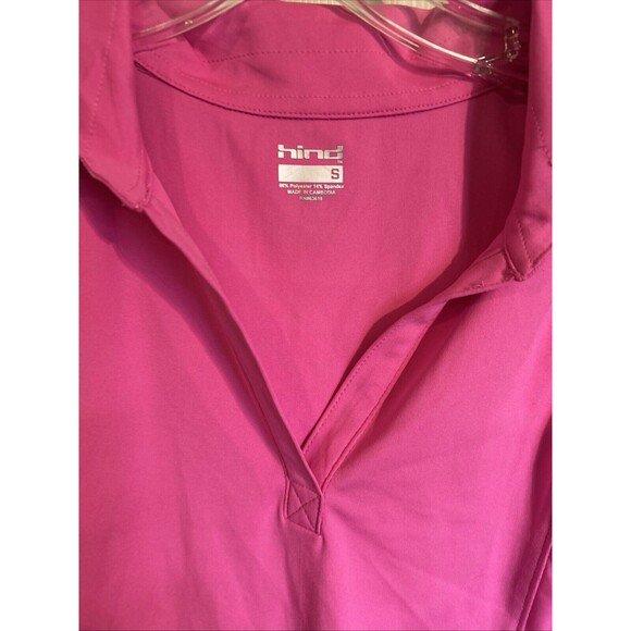 Hind Women’s Size Small Pink Polo Sleeveless Cropped Shirt - Picture 3 of 9